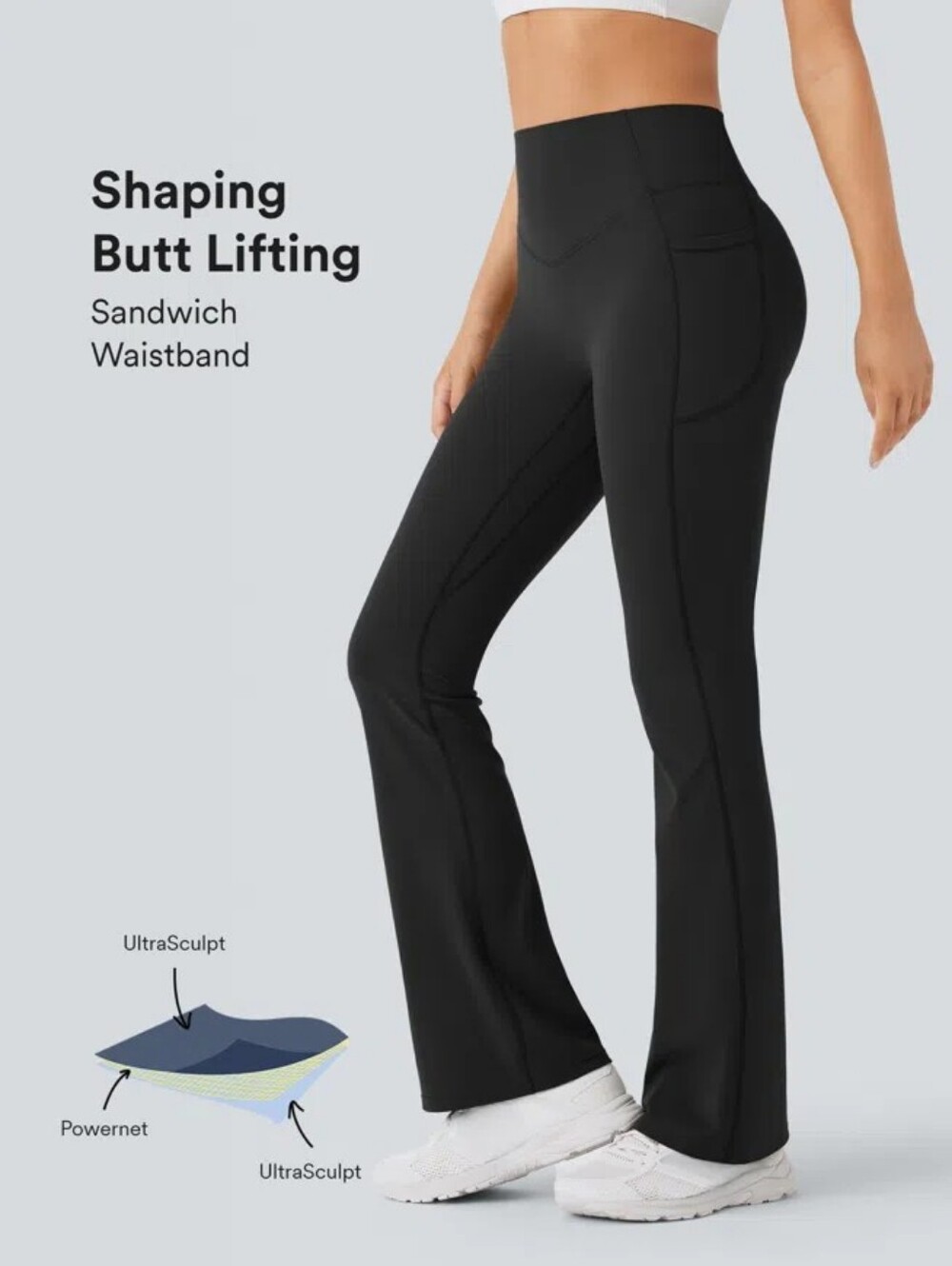 Halara UltraSculpt™ High Waisted Scrunch Butt Tummy Control Bootcut Leggings
